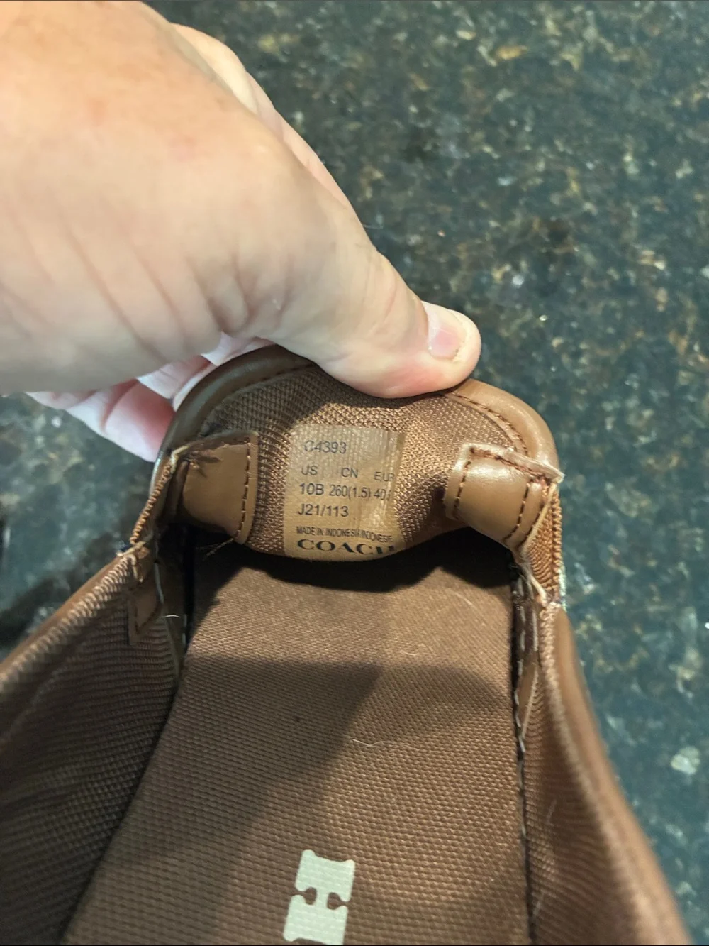 Coach Men’s Tan/Brown Signature Slip-On Sneakers